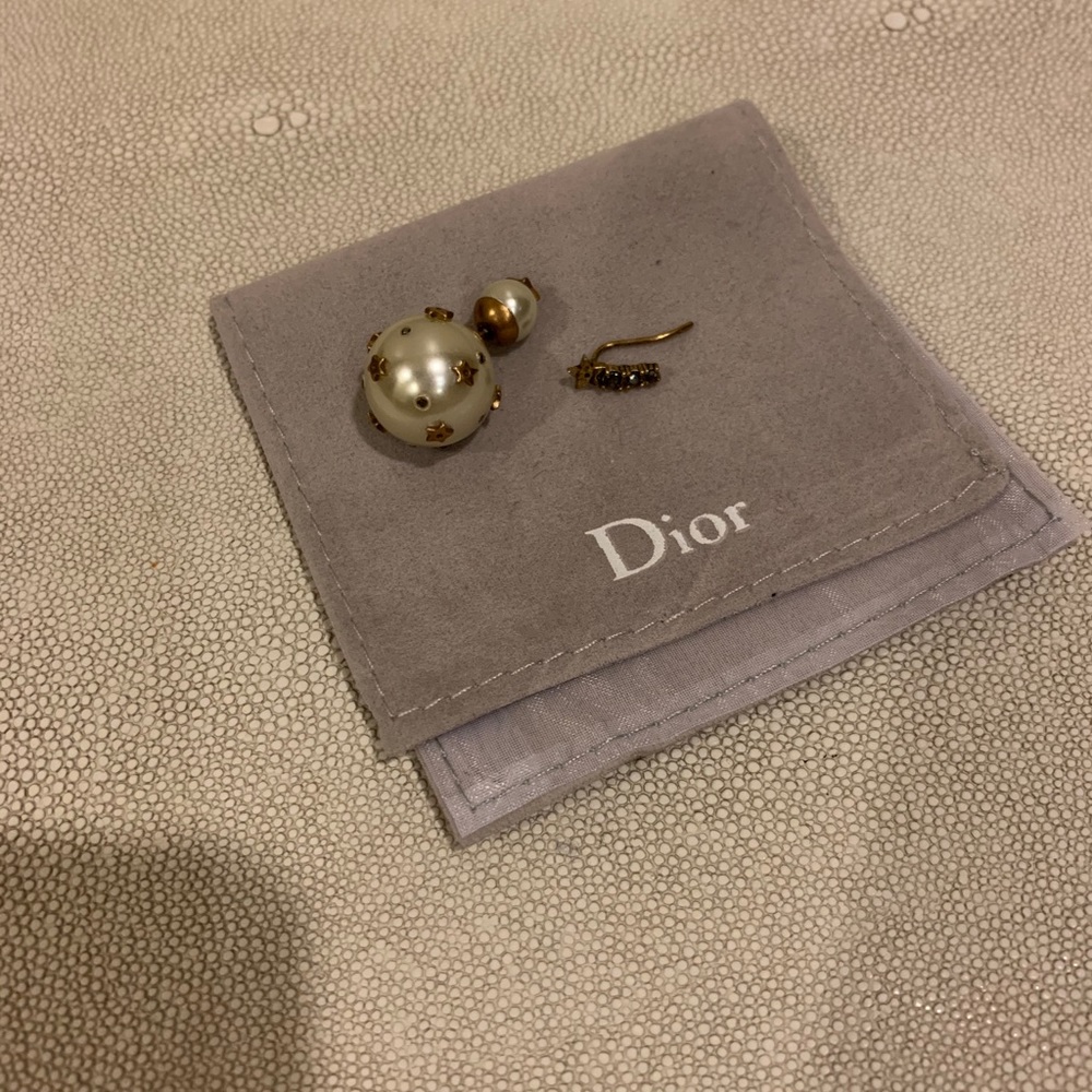 Asymmetrical Dior Studs